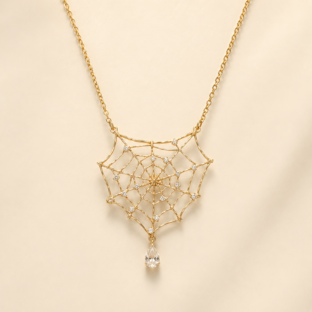 Spiderweb Dew Necklace
