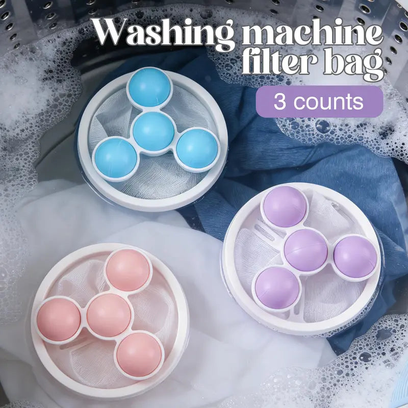 🔥 Flash Sale: 70% OFF – Pet Hair & Lint Catcher – Reusable Floating Filter Bag – 3-Pack