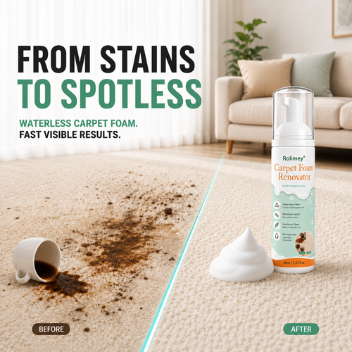 ✨ Instant Waterless Cleaning Foam for Carpet & Fabric 🧼