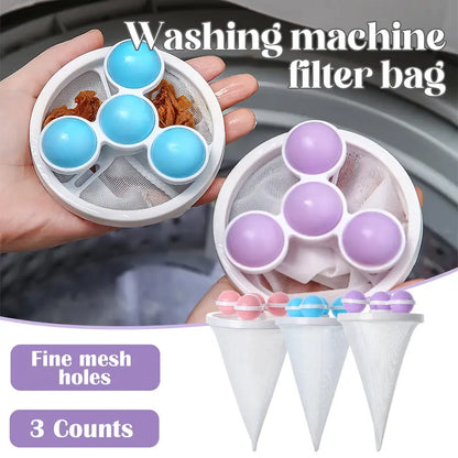 🔥 Flash Sale: 70% OFF – Pet Hair & Lint Catcher – Reusable Floating Filter Bag – 3-Pack