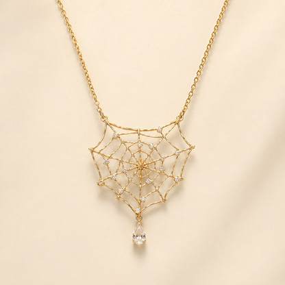 Spiderweb Dew Necklace