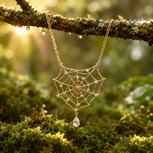 Spiderweb Dew Necklace