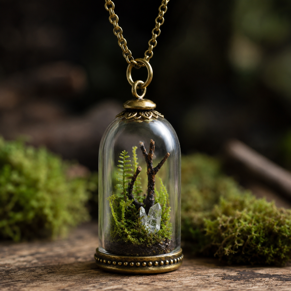 Moss Chamber Necklace